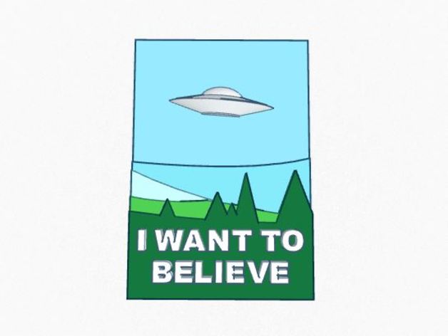 X Files- 3d I want to believe poster