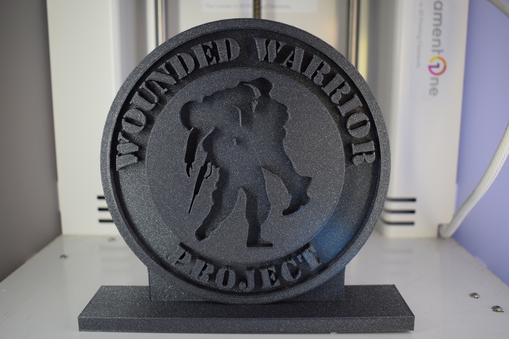 Wounded Warrior Logo with Stand for Memorial Day