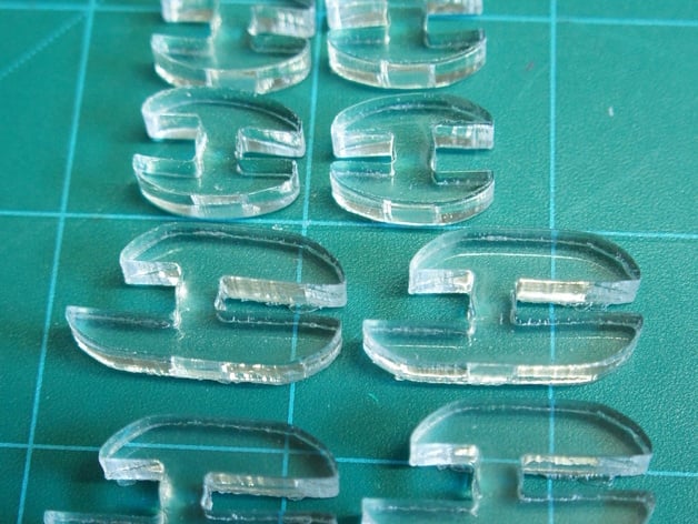 Panel Clips 3mm Acrylic to Replicator Frame