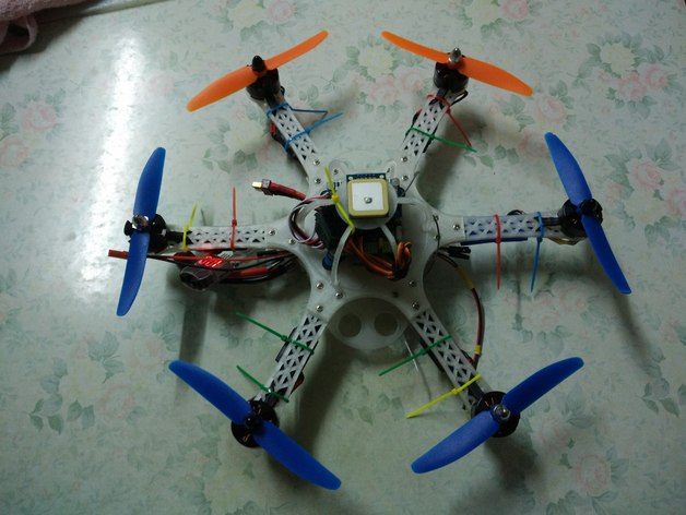 HexaCopter (HEX6) version for Mini Flame Wheel Style Quadcopter frame.