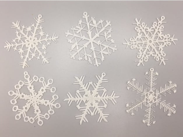 Organic Snowflake Ornaments