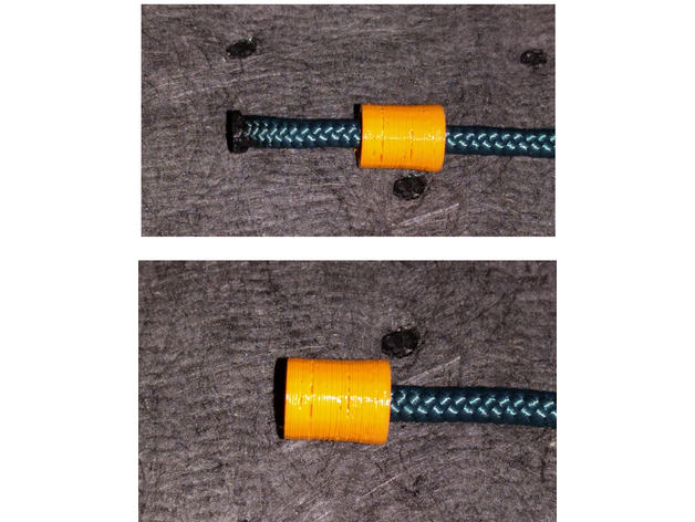 One strand paracord end bead