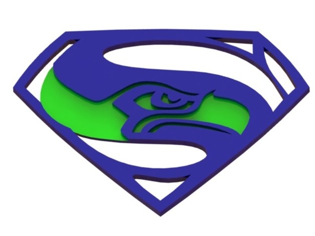 Seattle Seahawks SuperHawk logo