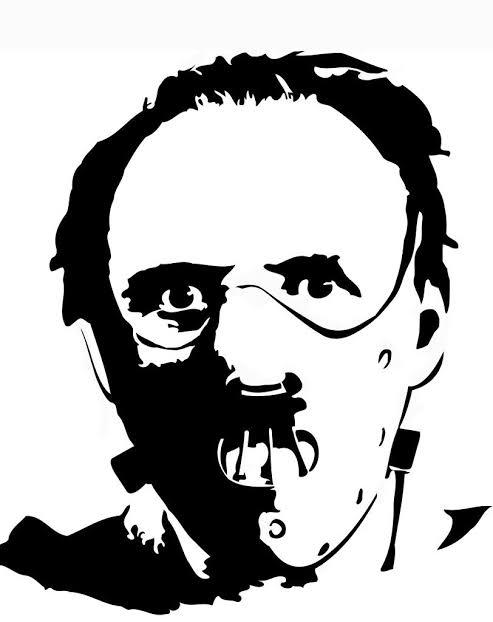 Hannibal Lecter stencil