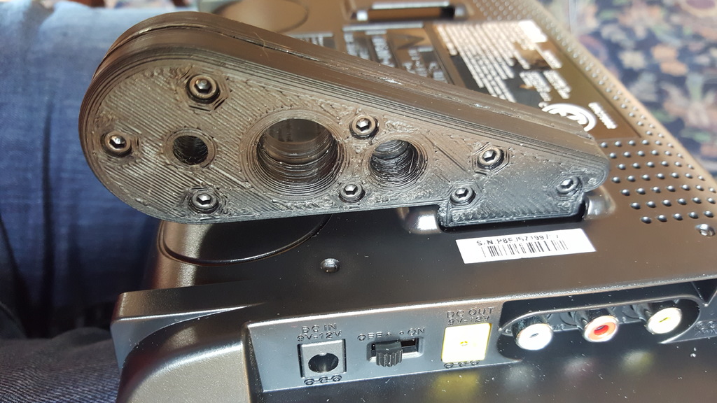Mounting bracket for RCA "headrest" video monitor