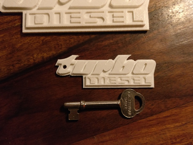 VW turbo diesel keychain
