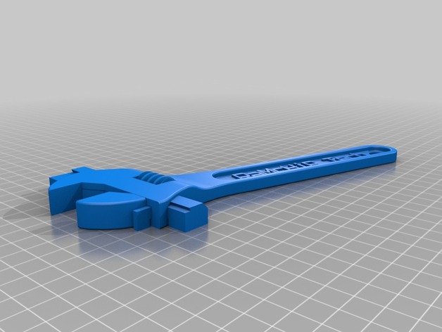 Fully Assembled, Customizeable 3D Printed Wrench V2