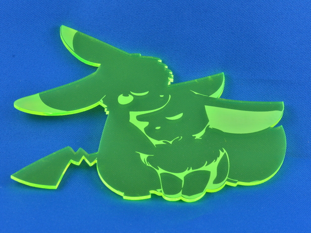 Eevee and Pikachu Acrylic Cutout