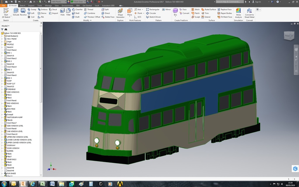 Blackpool tram for N Scale (VERSION 1)