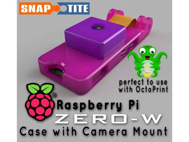 pi Zero-W case with cam mount (OctoPrint)