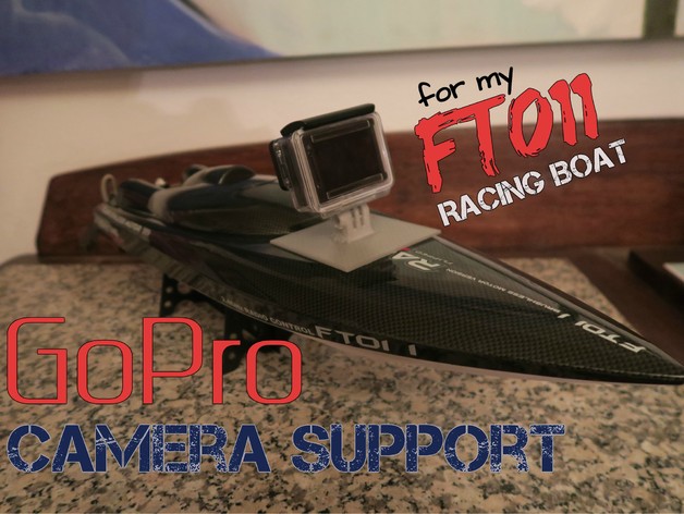 Go pro Camera support for RC Racing Boat (also valid for all type of vehicles)