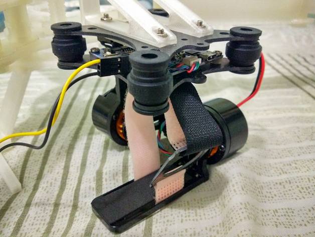 Gimbal Mount for Full 3D Print Y6 HexaCopter Flame