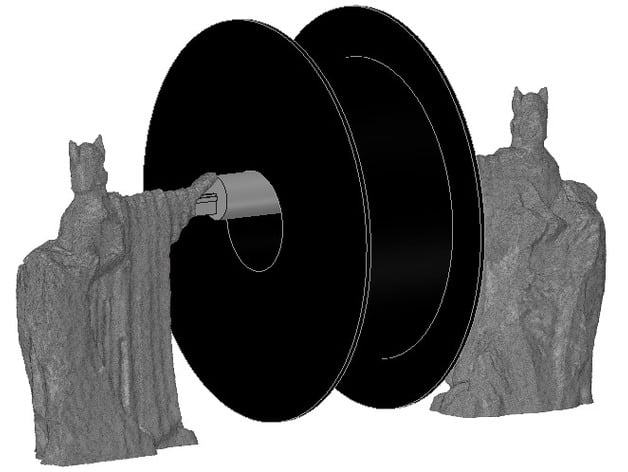 The Argonath from The Lord of the Rings Filament Spool Holder