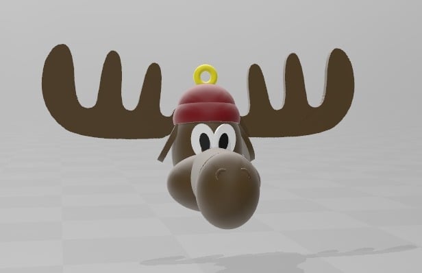 Marty Moose Christmas Ornament