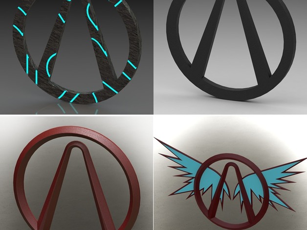 Assortment of Borderlands logos