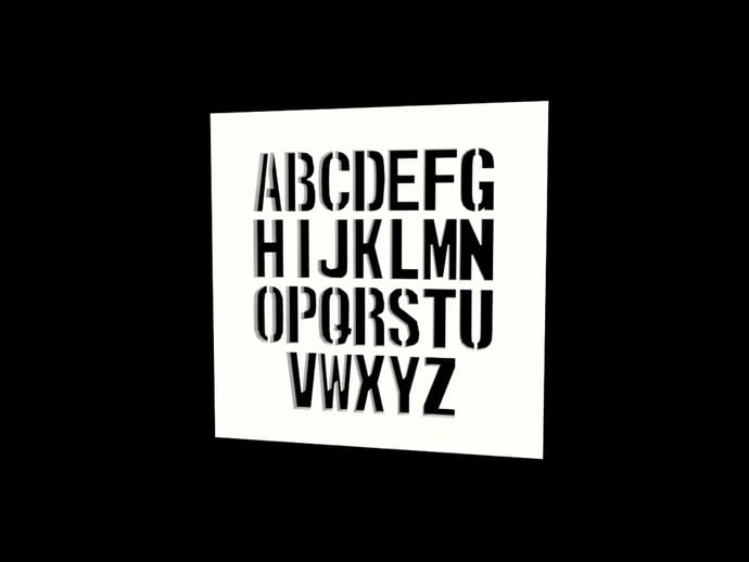 Monospaced Stencil Font for OpenSCAD