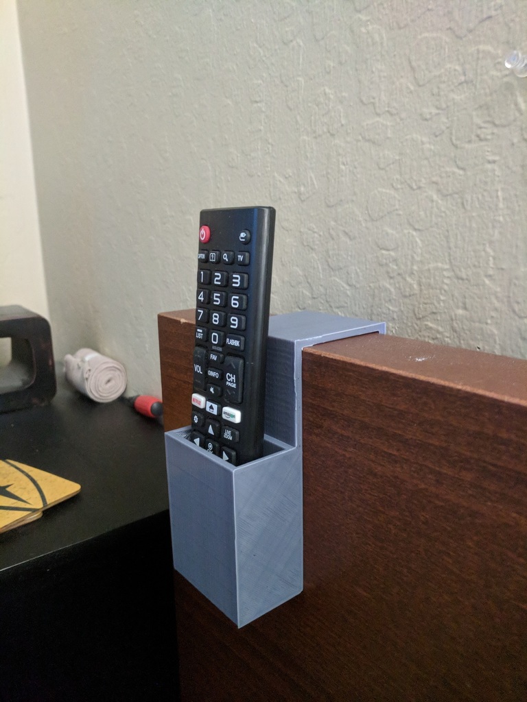 Remote holder for Ikea bed