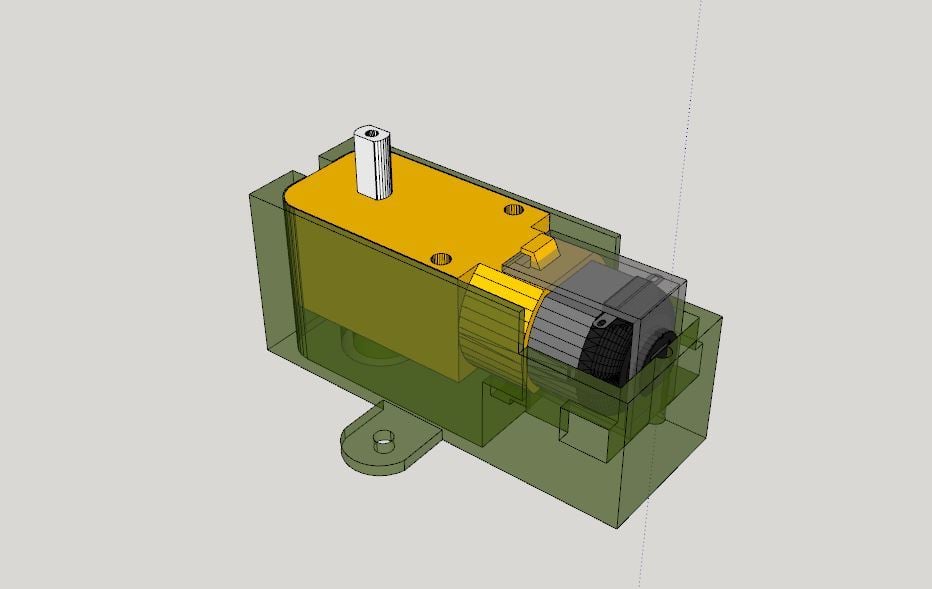TT yellow motor case/enclosure for horizontal use
