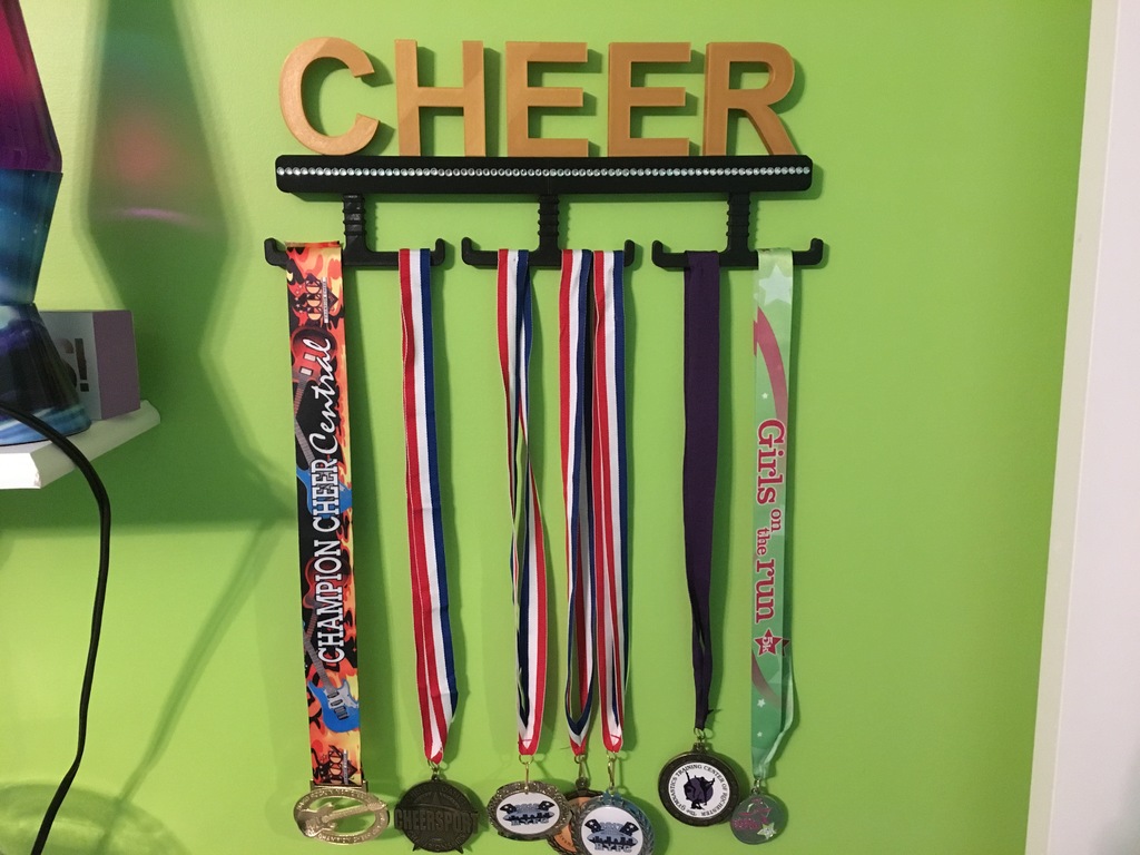 Cheer, Cheerleading Medal Wall Display Rack