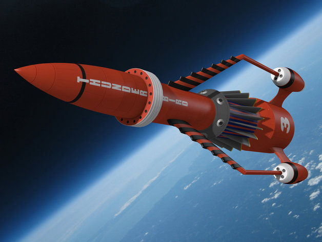 Thunderbird 3 style rocket