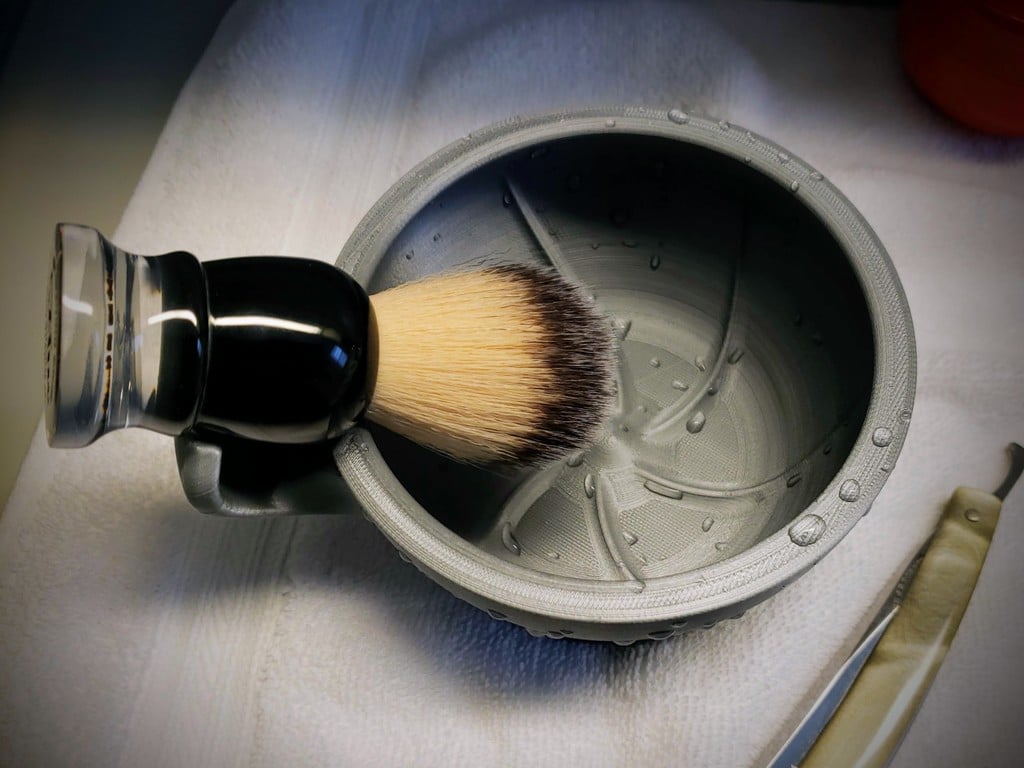 Shaving Lather Bowl with Brush Rest