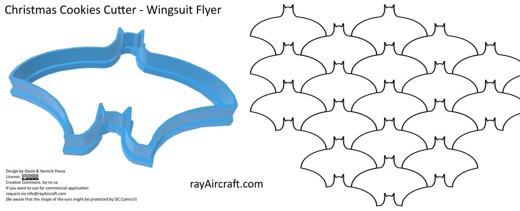 Wingsuit Flyer - Christmas Cookies Cutter