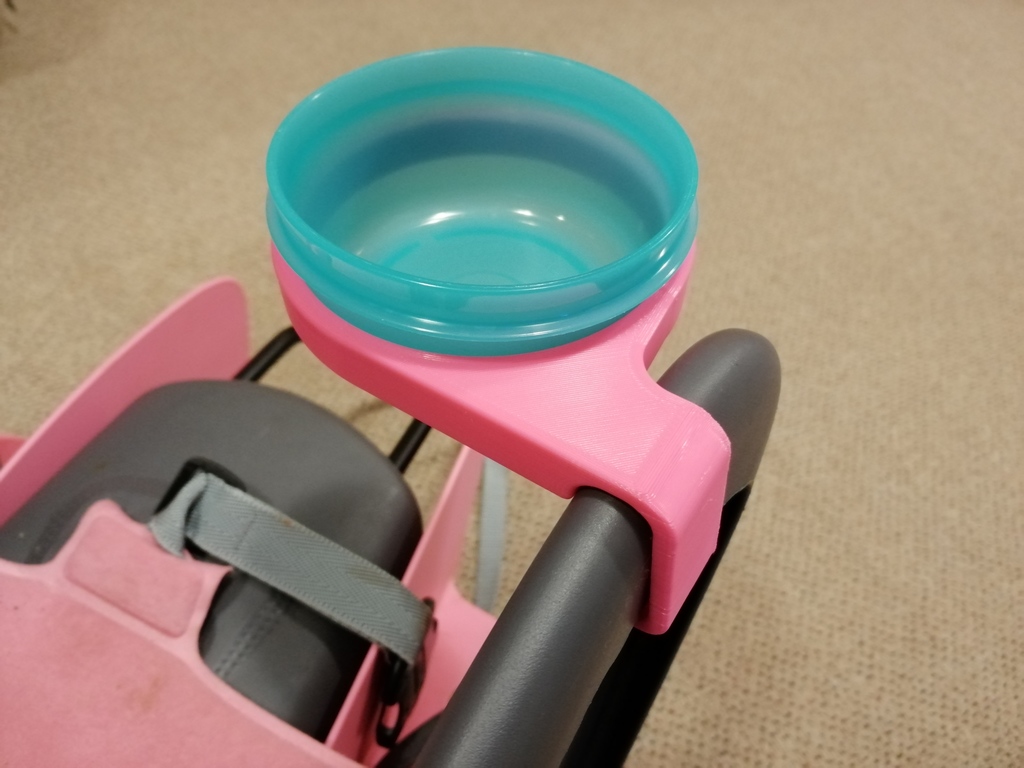 Child bike seat tupperware cup holder