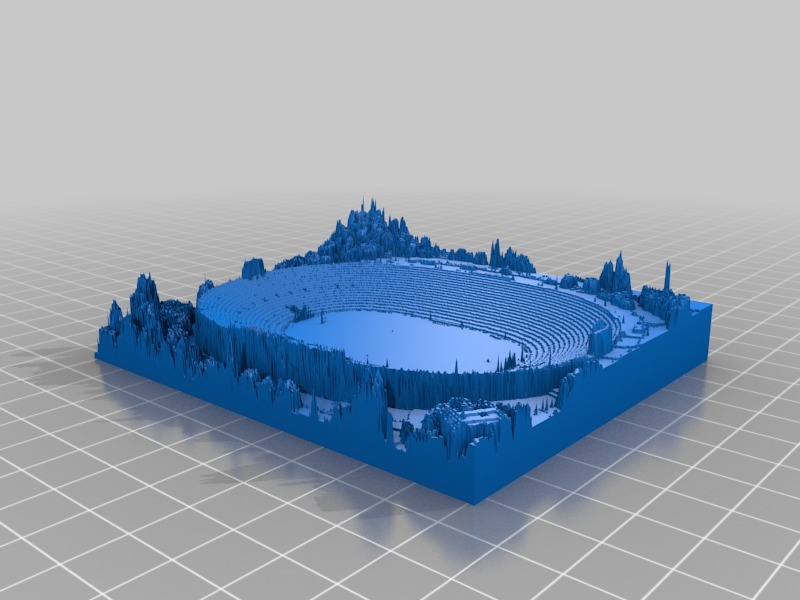 UC Berkeley's Memorial Stadium from LIDAR