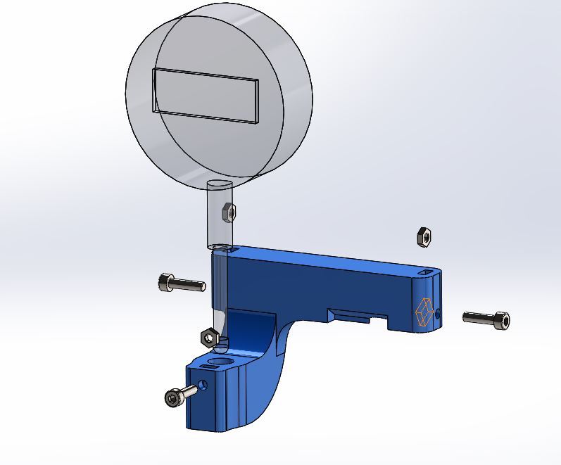 Digital indicator support for Alfawise U20 Semi-automatic printing bed level calibration