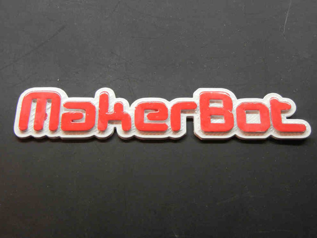 MakerBot 3D Text Logo