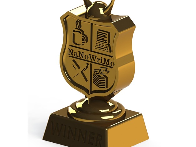 NaNoWriMo 2014 winners trophy