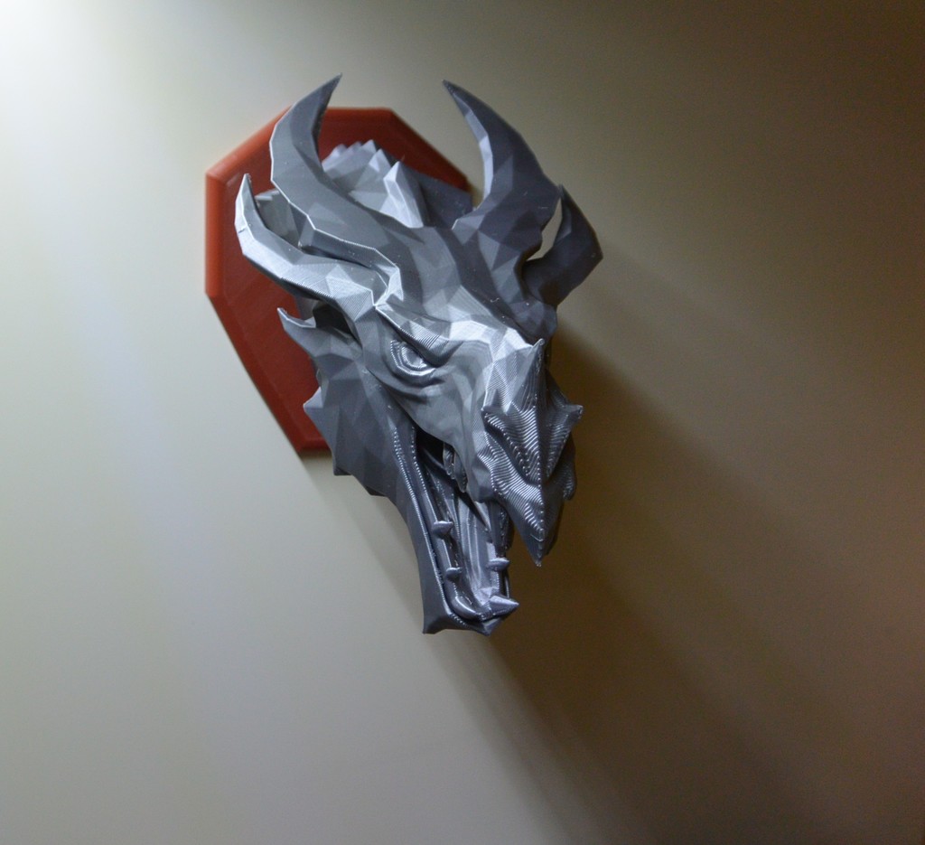 Skyrim Elder Dragon wall Trophy