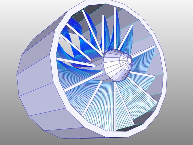 Turbine Blade Assembly (Not 3D Print Ready)