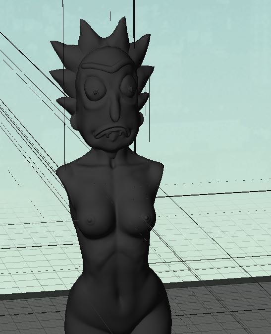 Ricky and Morty - Nude Woman Torso Sculture