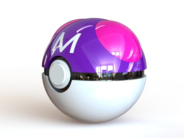 Master Ball Fully Functional Pokeball With Button And Hinge