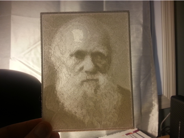 Charles Darwin Lithopane