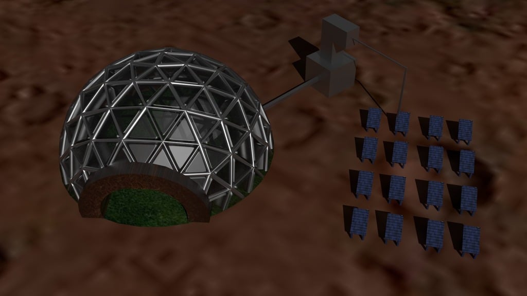 Ico-Dome Mars Base