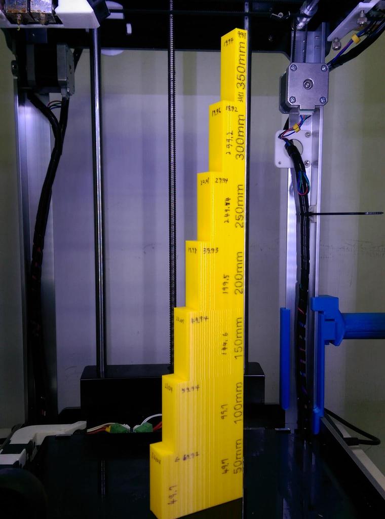 Z axis height test (50~350mm) 