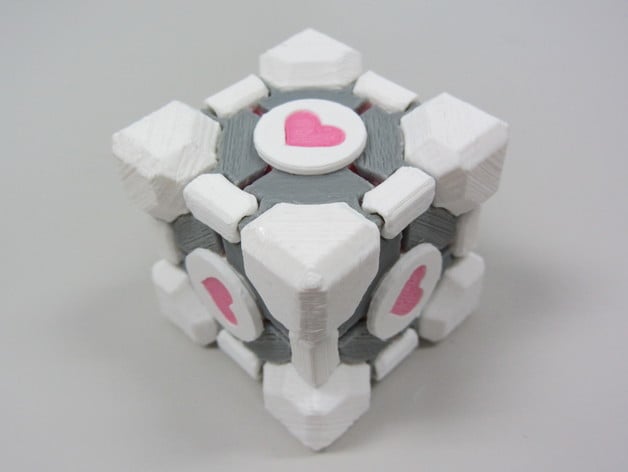 Companion Cube - modular, snap-together, colorized