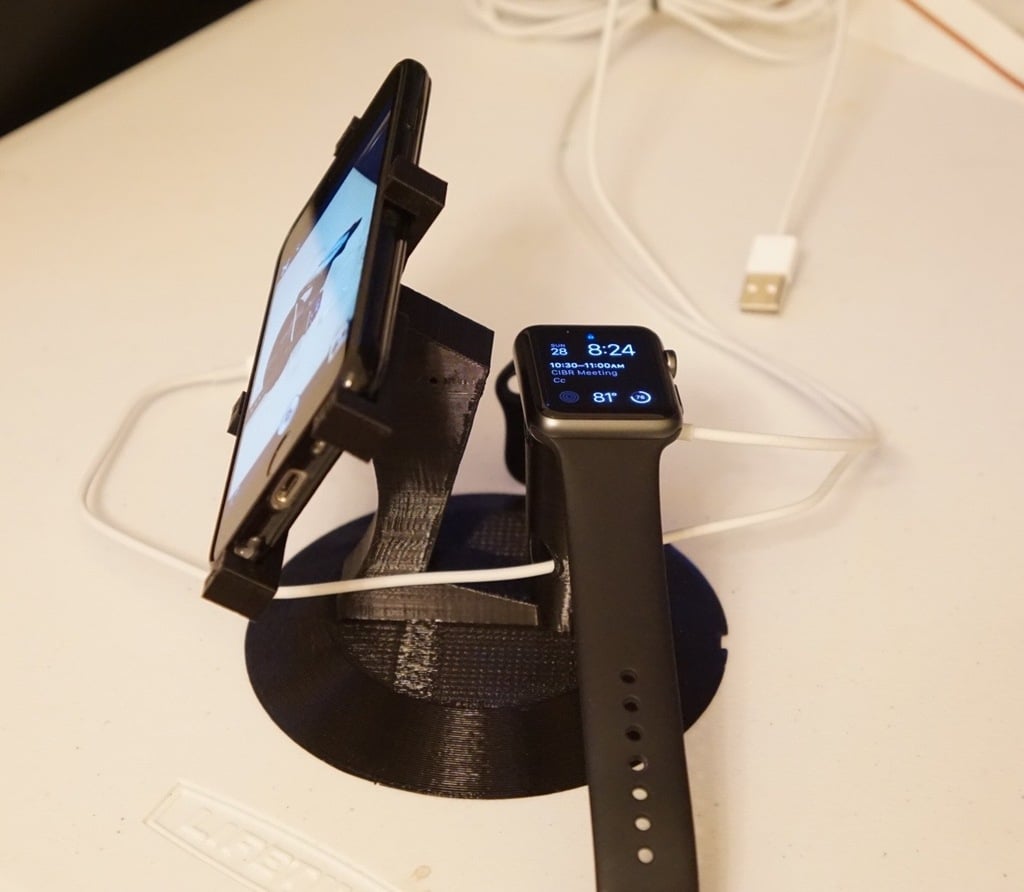 Desktop Rotatable iPhone + Apple Watch Stand