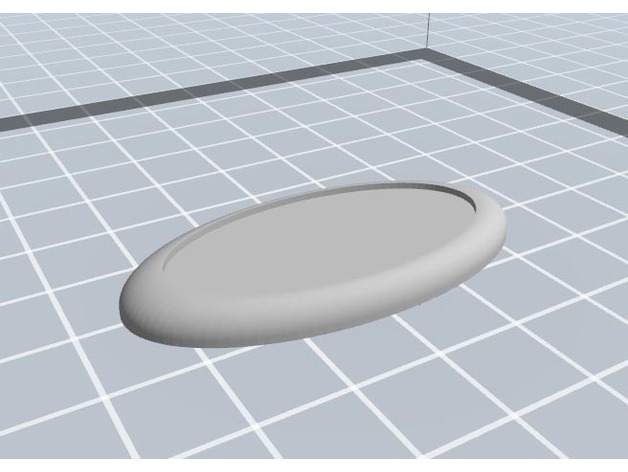 Oval lipped base for wargaming miniatures