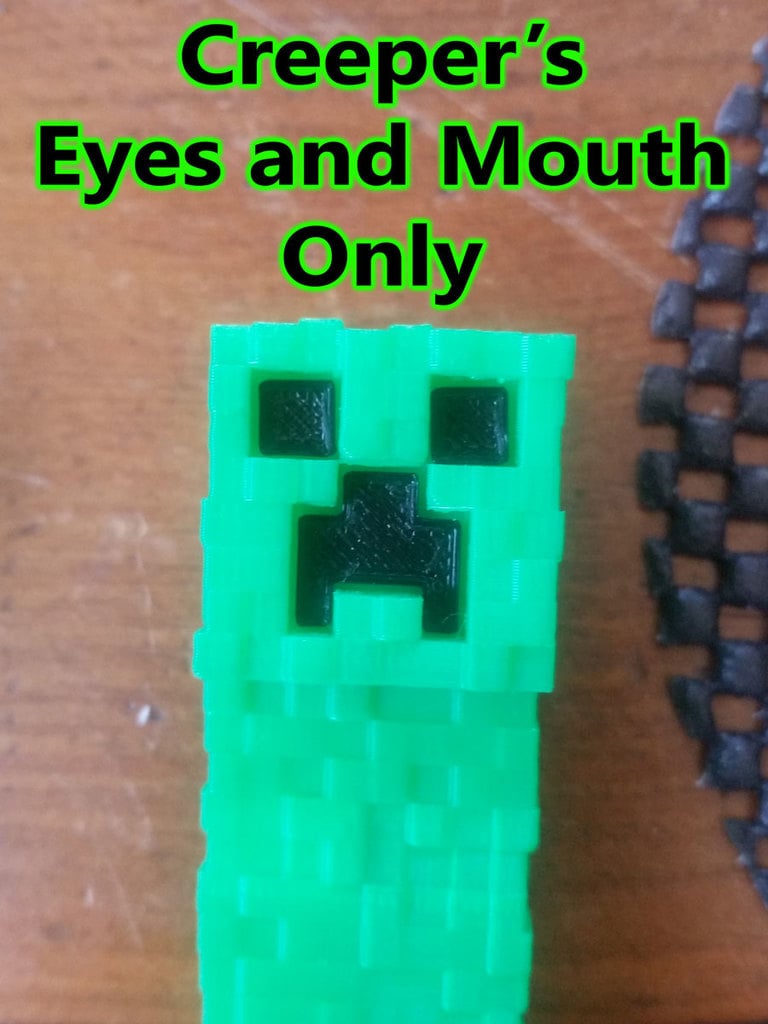 Minecraft Creeper Eye and Mouth Only