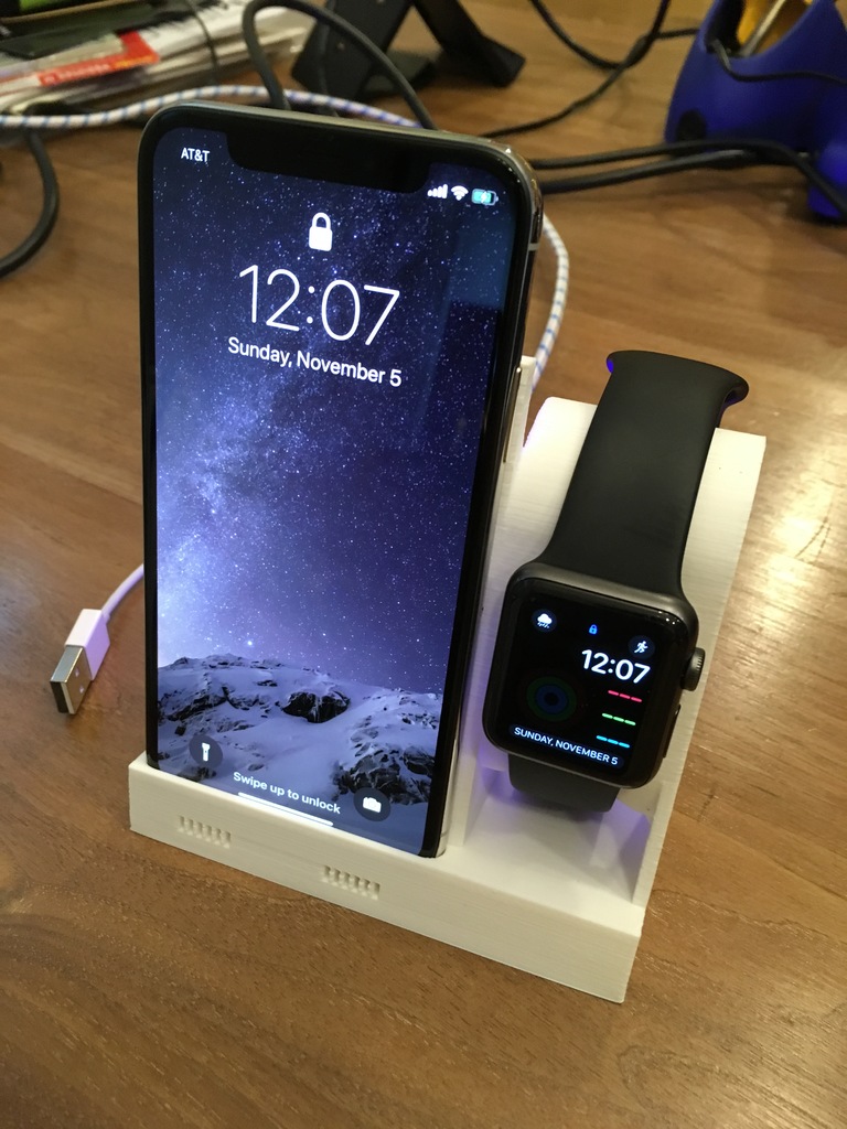 Wireless Charging iPhone X and Watch Stand