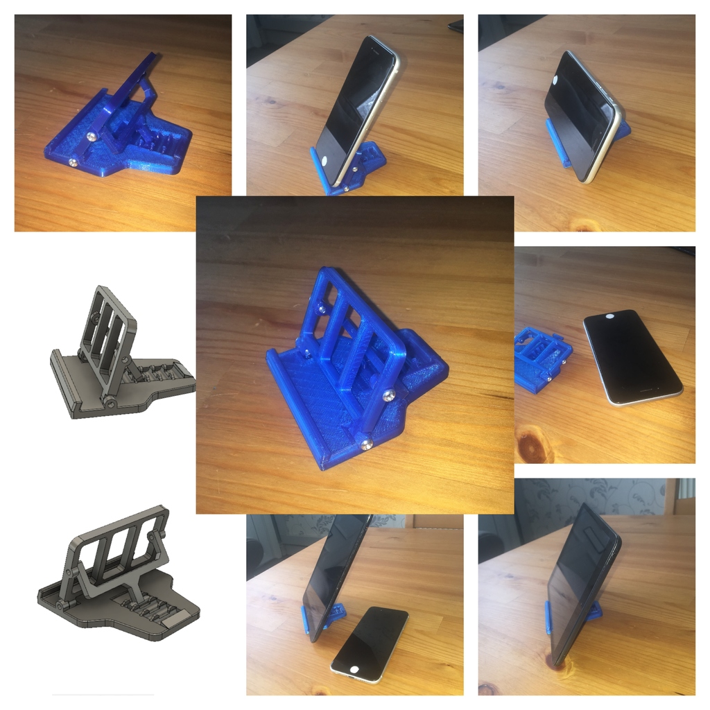 Small Phone/Tablet stand with adjustable angle.