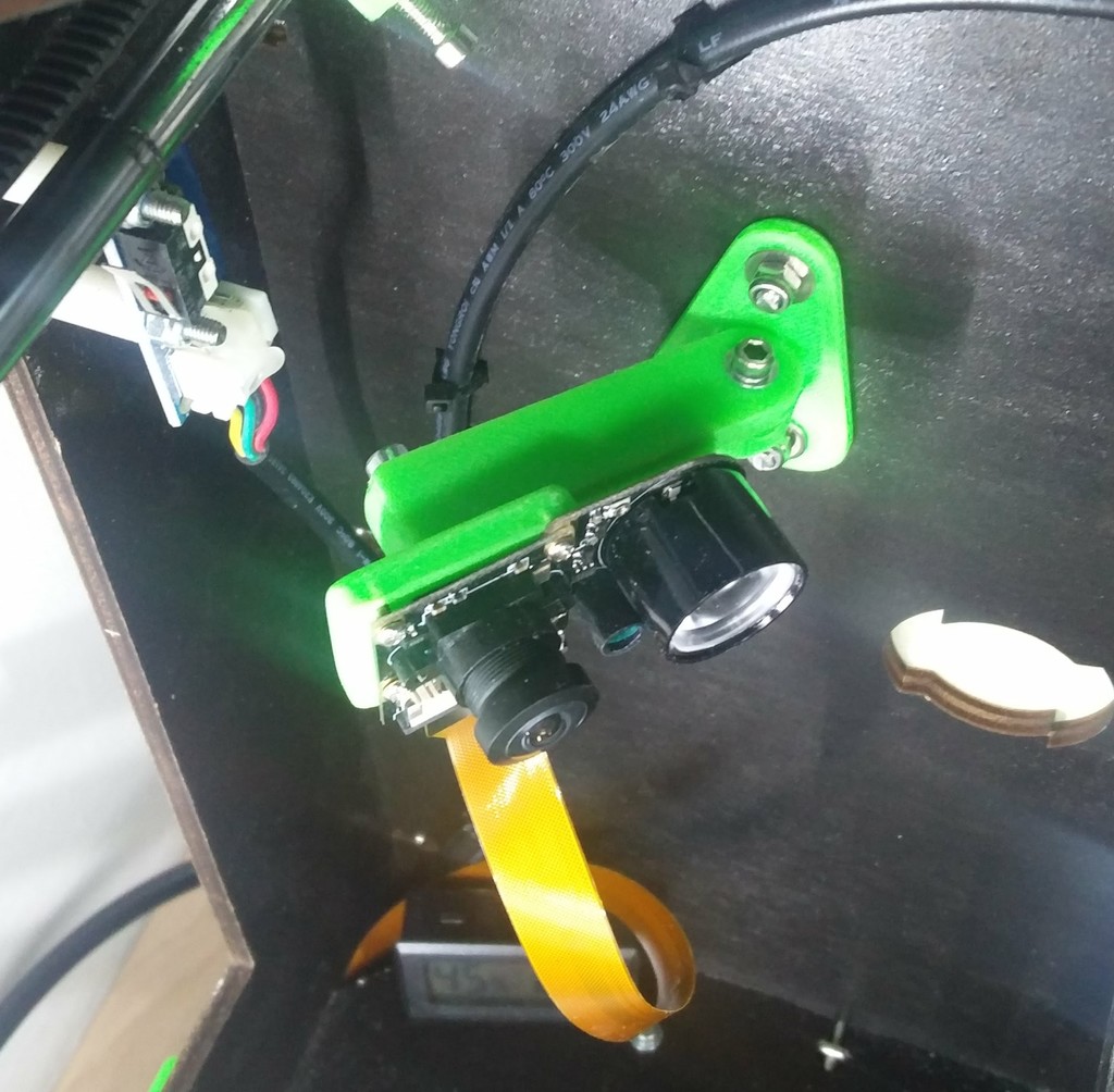 Simple night vision camera mount for Octoprint