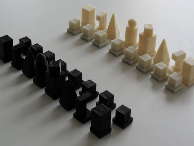 Bauhaus Model I 1922 Chess Set