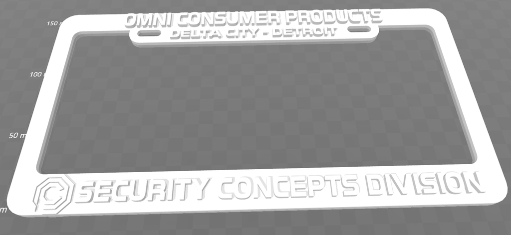OCP - Omni Consumer Products, License Plate Frame, Robocop