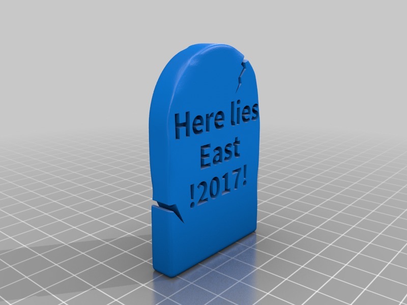 Grave Stone: Here lies East
