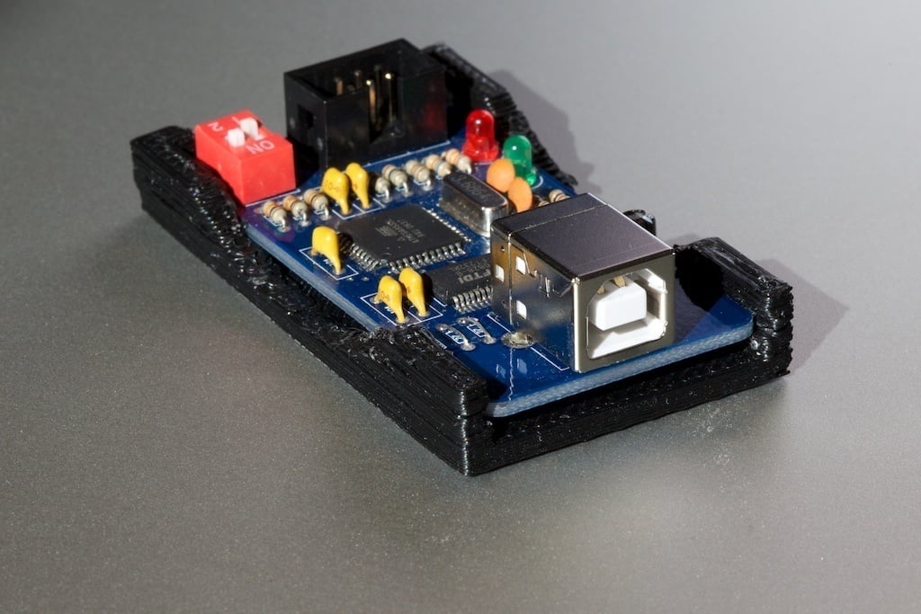Parametric, open PCB-box (slide-in)