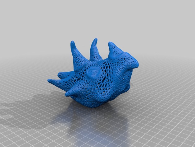 Triceratops Normal Voronoi Low Poly Bumpy